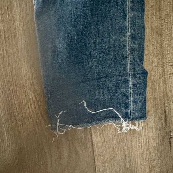 Express Super High Rise Skinny Jeans | Size 16R | Distressed Hem & Knees - Picture 4 of 9